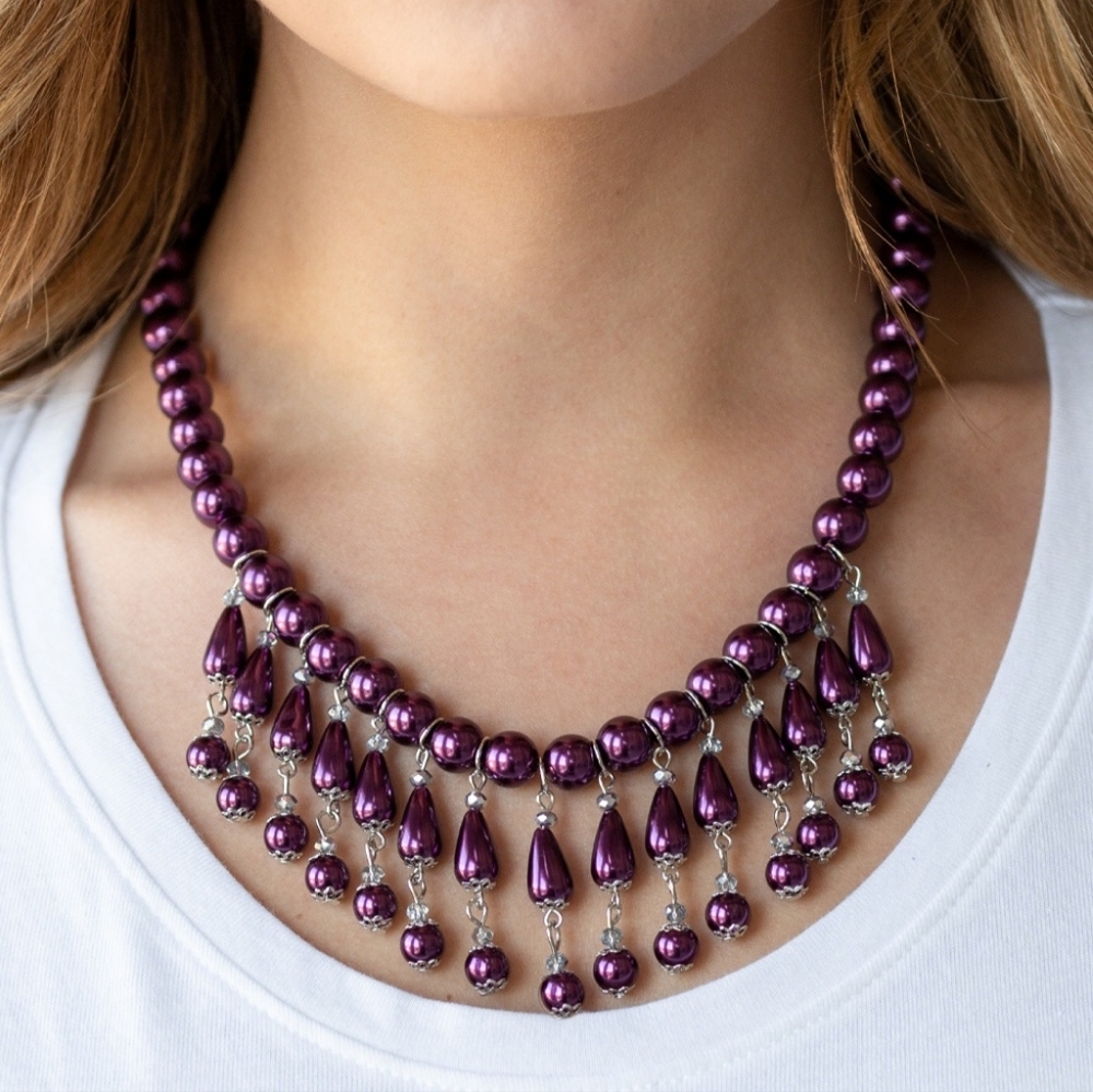 Elegant Purple Beaded Necklace